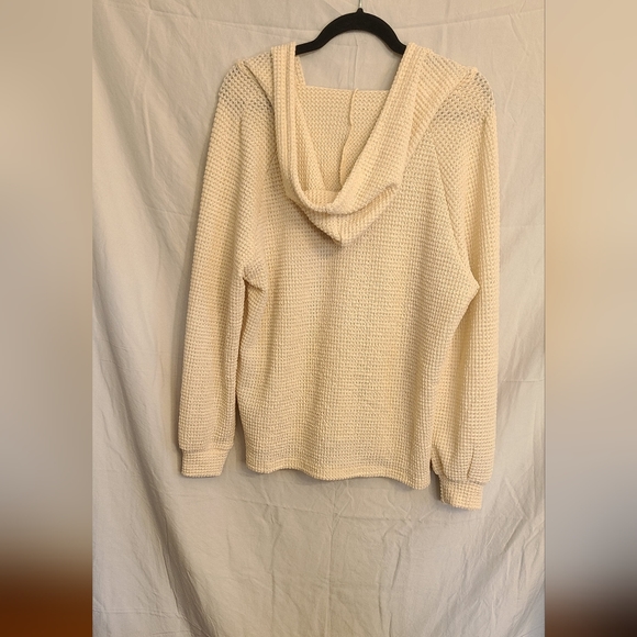 NWT Emery Rose loose knit pullover hoodie - Picture 4 of 5